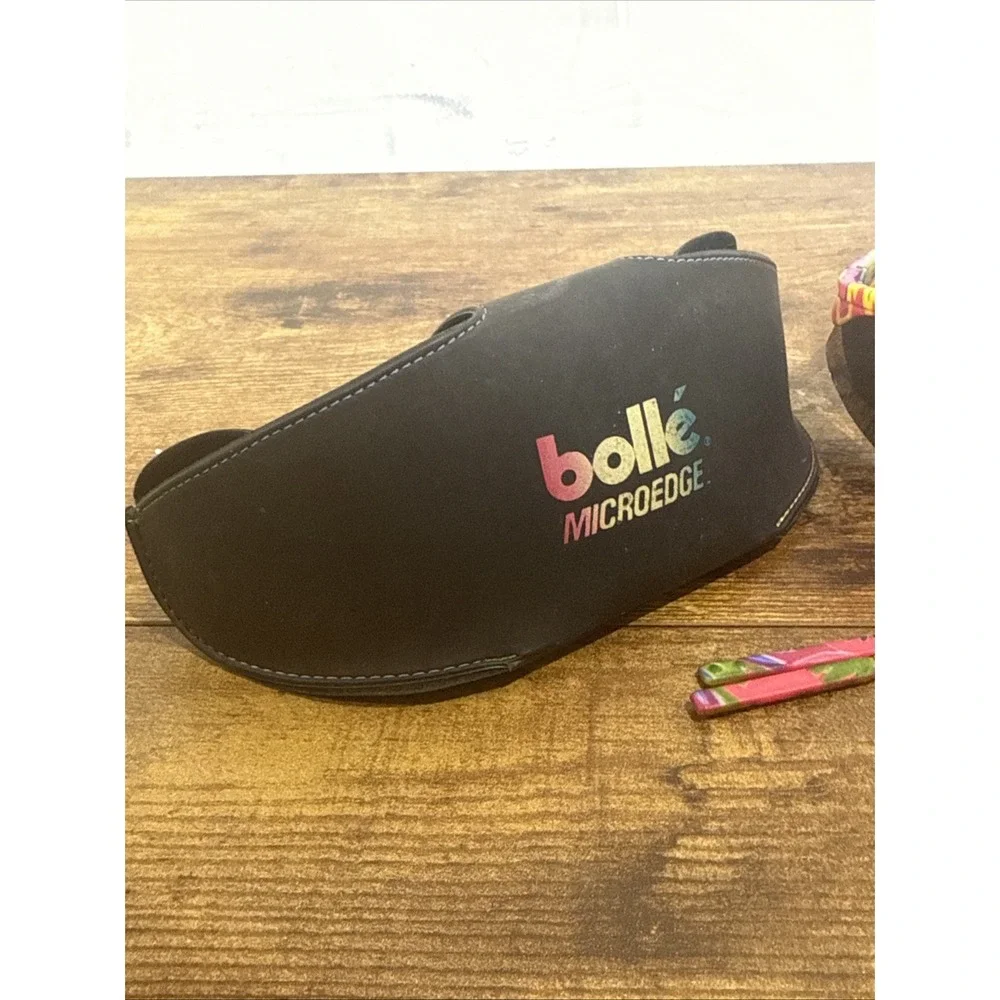 Vntg Bolle Microedge Sunglasses Wrap Pink Retro Running Y2K 2000s France